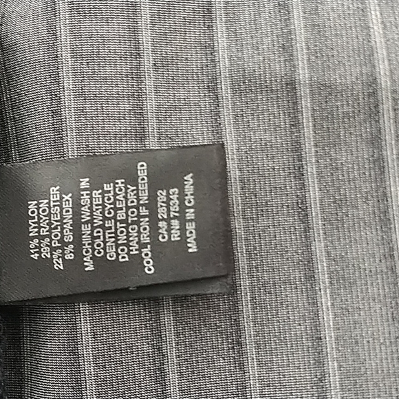 Willi Smith Flat Front Dress  Pants Blue & White Stripe - Picture 8 of 11